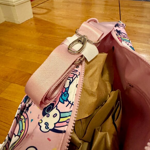 BIOWORLD Sanrio Hello Kitty Travel Duffle Bag Pink Car Rainbow Weekender NWT - Picture 7 of 16